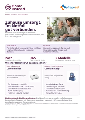Vorschau des zweiseitigen Kundenflyers ohne Vergütungshinweis